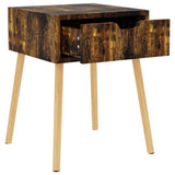Bedside Cabinets 2 pcs Smoked Oak 40x40x56 cm Engineered Wood - Rear View