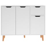 Sideboard White 90x30x72 cm Engineered Wood - Side View