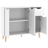 Sideboard White 90x30x72 cm Engineered Wood - Rear View