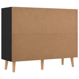 Sideboard Black 90x30x72 cm Engineered Wood - 45-Degree Angle