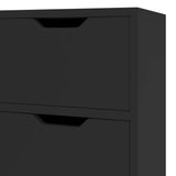 Sideboard Black 90x30x72 cm Engineered Wood - Close-Up Angle