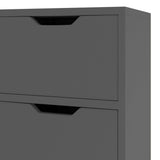 Sideboard Grey 90x30x72 cm Engineered Wood - Close-Up Angle
