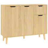 Sideboard Sonoma Oak 90x30x72 cm Engineered Wood - Front View