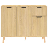 Sideboard Sonoma Oak 90x30x72 cm Engineered Wood - Side View