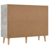 Sideboard Concrete Grey 90x30x72 cm Engineered Wood - 45-Degree Angle