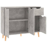 Sideboard Concrete Grey 90x30x72 cm Engineered Wood