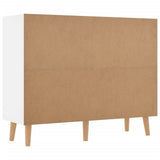 Sideboard High Gloss White 90x30x72 cm Engineered Wood - 45-Degree Angle