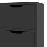 Sideboard High Gloss Black 90x30x72 cm Engineered Wood - Close-Up Angle