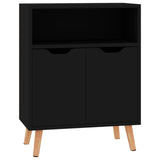 Sideboard Black 60x30x72 cm Engineered Wood - Front View