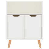 Sideboard High Gloss White 60x30x72 cm Engineered Wood - Side View