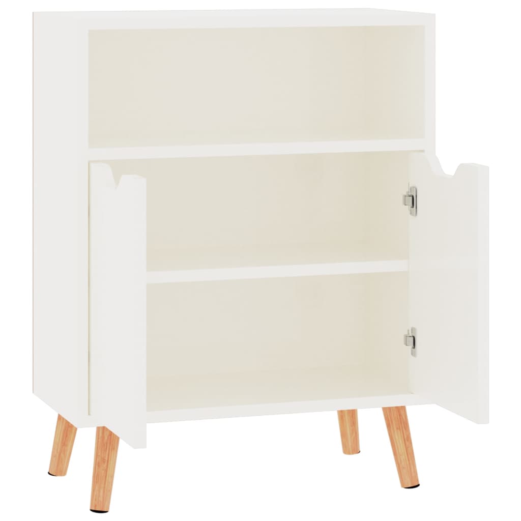 Sideboard High Gloss White 60x30x72 cm Engineered Wood