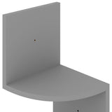 Wall Corner Shelf Grey 19x19x123 cm Engineered Wood