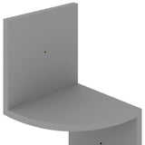 Wall Corner Shelf Grey 19x19x123 cm Engineered Wood - Rear View