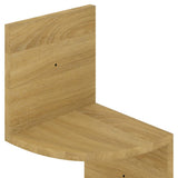 Wall Corner Shelf Sonoma Oak 19x19x123 cm Engineered Wood - Rear View