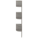 Wall Corner Shelf Concrete Grey 19x19x123 cm Engineered Wood - 45-Degree Angle
