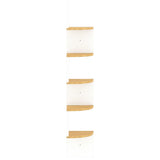 Wall Corner Shelf White and Sonoma Oak 19x19x123 cm Engineered Wood - 45-Degree Angle