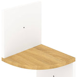 Wall Corner Shelf White and Sonoma Oak 19x19x123 cm Engineered Wood - Rear View