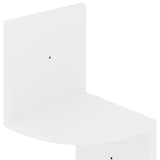 Wall Corner Shelf High Gloss White 19x19x123 cm Engineered Wood - Rear View
