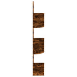 Wall Corner Shelf Smoked Oak 19x19x123 cm Engineered Wood - Top-Down View