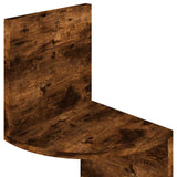 Wall Corner Shelf Smoked Oak 19x19x123 cm Engineered Wood - Rear View