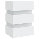 LED Bedside Cabinet White 45x35x67 cm Engineered Wood - Top-Down View