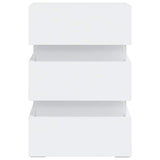 LED Bedside Cabinet White 45x35x67 cm Engineered Wood