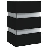 LED Bedside Cabinet Black 45x35x67 cm Engineered Wood - Top-Down View