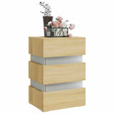 LED Bedside Cabinet Sonoma Oak 45x35x67 cm Engineered Wood - Side View