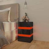 LED Bedside Cabinet High Gloss Black 45x35x67 cm Engineered Wood - Extra Image