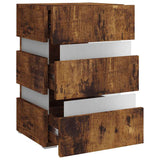 LED Bedside Cabinet Smoked Oak 45x35x67 cm Engineered Wood - Top-Down View