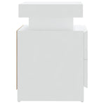 Bedside Cabinet White 45x35x52 cm Engineered Wood