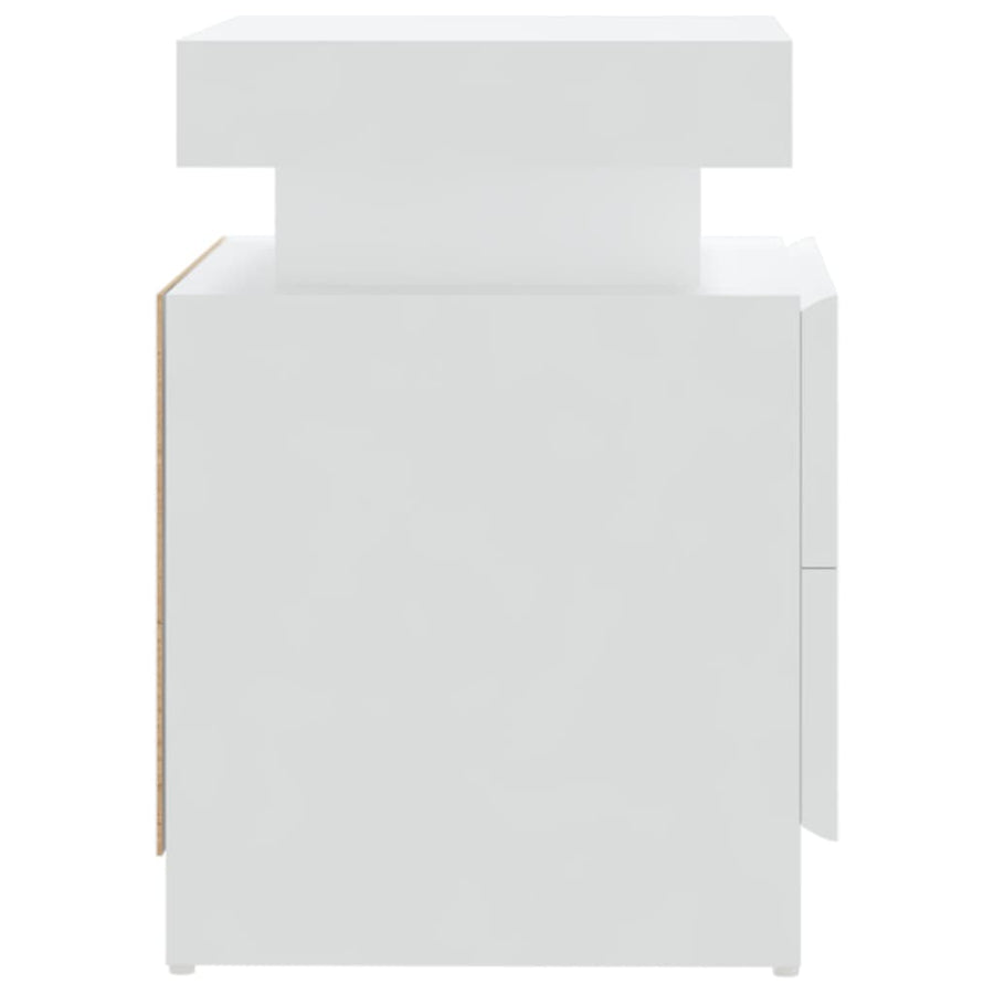 Bedside Cabinet White 45x35x52 cm Engineered Wood