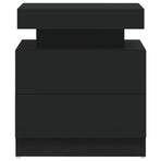 Bedside Cabinet Black 45x35x52 cm Engineered Wood