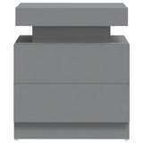 Bedside Cabinet Grey 45x35x52 cm Engineered Wood - Top-Down View