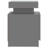 Bedside Cabinet Grey 45x35x52 cm Engineered Wood