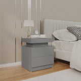 Bedside Cabinet Grey 45x35x52 cm Engineered Wood