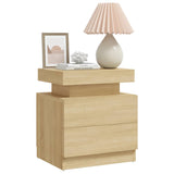 Bedside Cabinet Sonoma Oak 45x35x52 cm Engineered Wood - Side View
