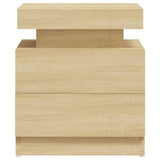 Bedside Cabinet Sonoma Oak 45x35x52 cm Engineered Wood - Top-Down View