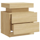 Bedside Cabinet Sonoma Oak 45x35x52 cm Engineered Wood - Rear View