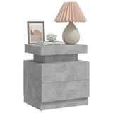 Bedside Cabinet Concrete Grey 45x35x52 cm Engineered Wood - Side View