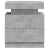 Bedside Cabinet Concrete Grey 45x35x52 cm Engineered Wood - Top-Down View