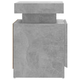 Bedside Cabinet Concrete Grey 45x35x52 cm Engineered Wood - 45-Degree Angle