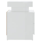 Bedside Cabinet High Gloss White 45x35x52 cm Engineered Wood