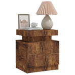 Bedside Cabinet Smoked Oak 45x35x52 cm Engineered Wood