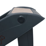 Folding 4-Step Dog Stairs Dark Grey - Low Angle