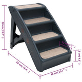 Folding 4-Step Dog Stairs Dark Grey - Extra Image