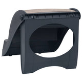 Folding 3-Step Dog Stairs Dark Grey - 45-Degree Angle