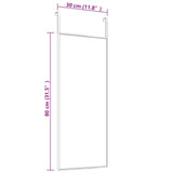 Door Mirror Black 30x80 cm Glass and Aluminium
