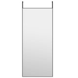 Door Mirror Black 40x100 cm Glass and Aluminium
