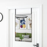 Door Mirror Black 50x80 cm Glass and Aluminium